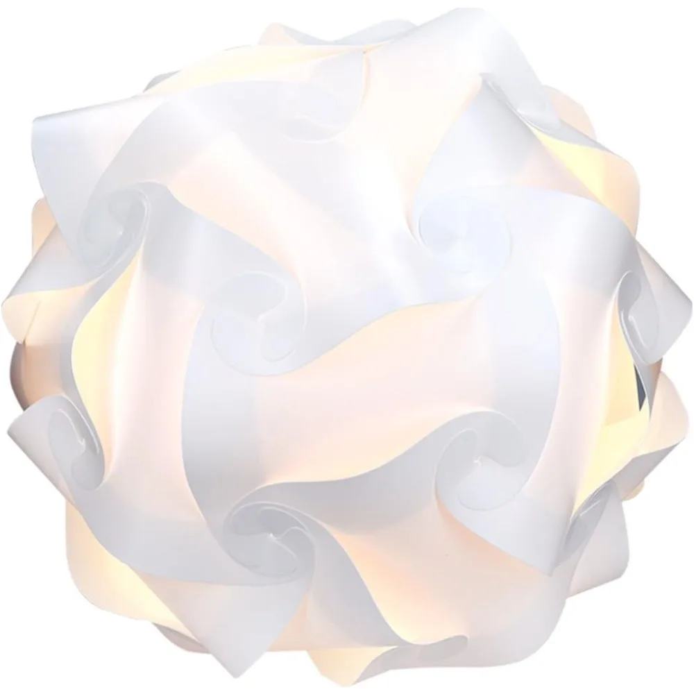 

diy puzzle lamp shade - modern iq jigsaw light in 30 pieces min. 15 different designs - diameter approx. 10.6 in / 27 cm - whit