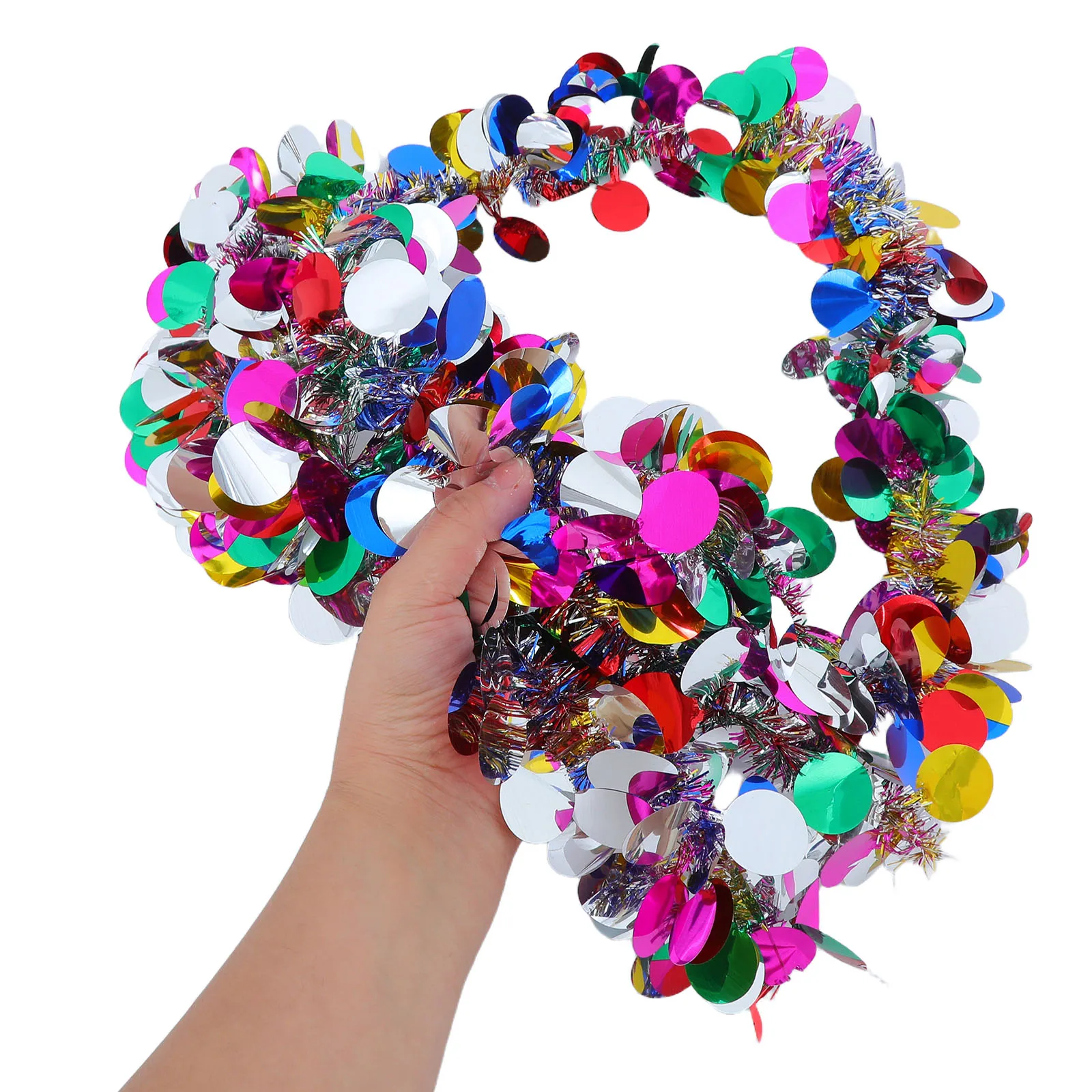 

8pcs Multicolor 200Cm/78.6" Tinsel Garlands Fringe Hanging Decor For Birthday Wedding Party Holiday Celebration Wall Ceiling