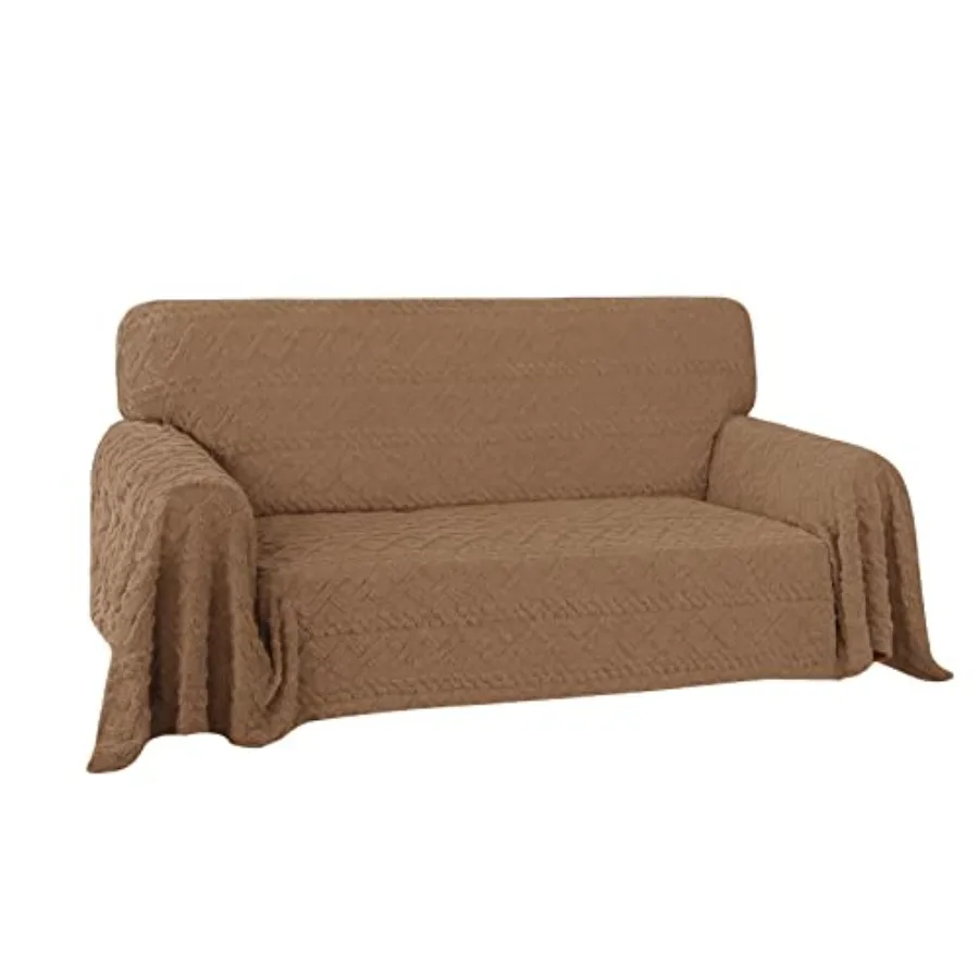 

ch Loveseat Sofa Cover Jacquard Velvet Couch Slipcover for 2 Cushion Couch L Shape Sectional Covers for Dogs Washable Sofa Blan