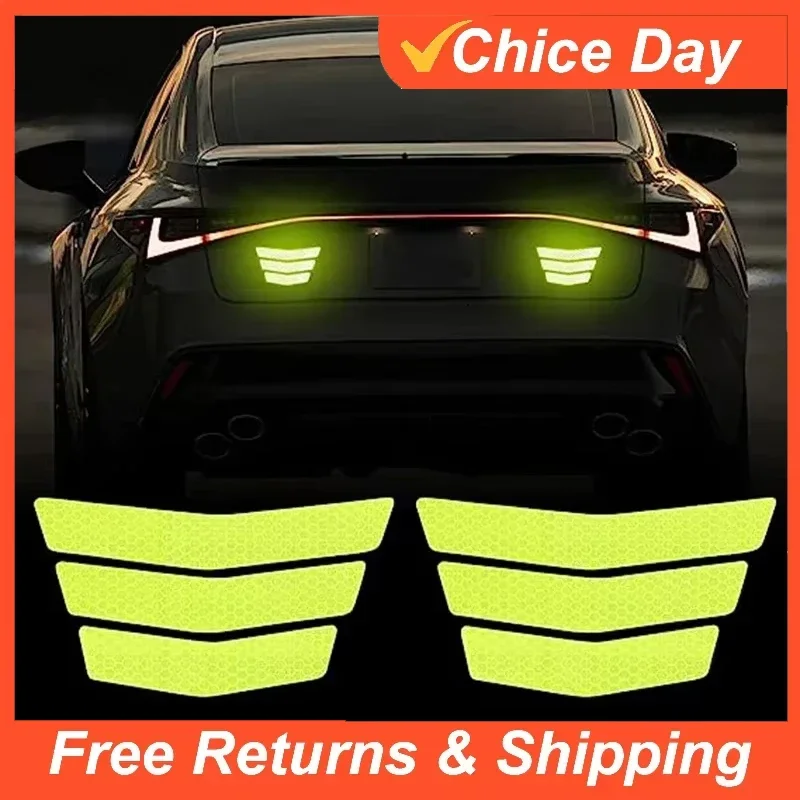 Motorcycle Stickers Universal Fender Reflective Sticker - Glow-in-the-Dark Arrow Design for Cars and Motorcycles