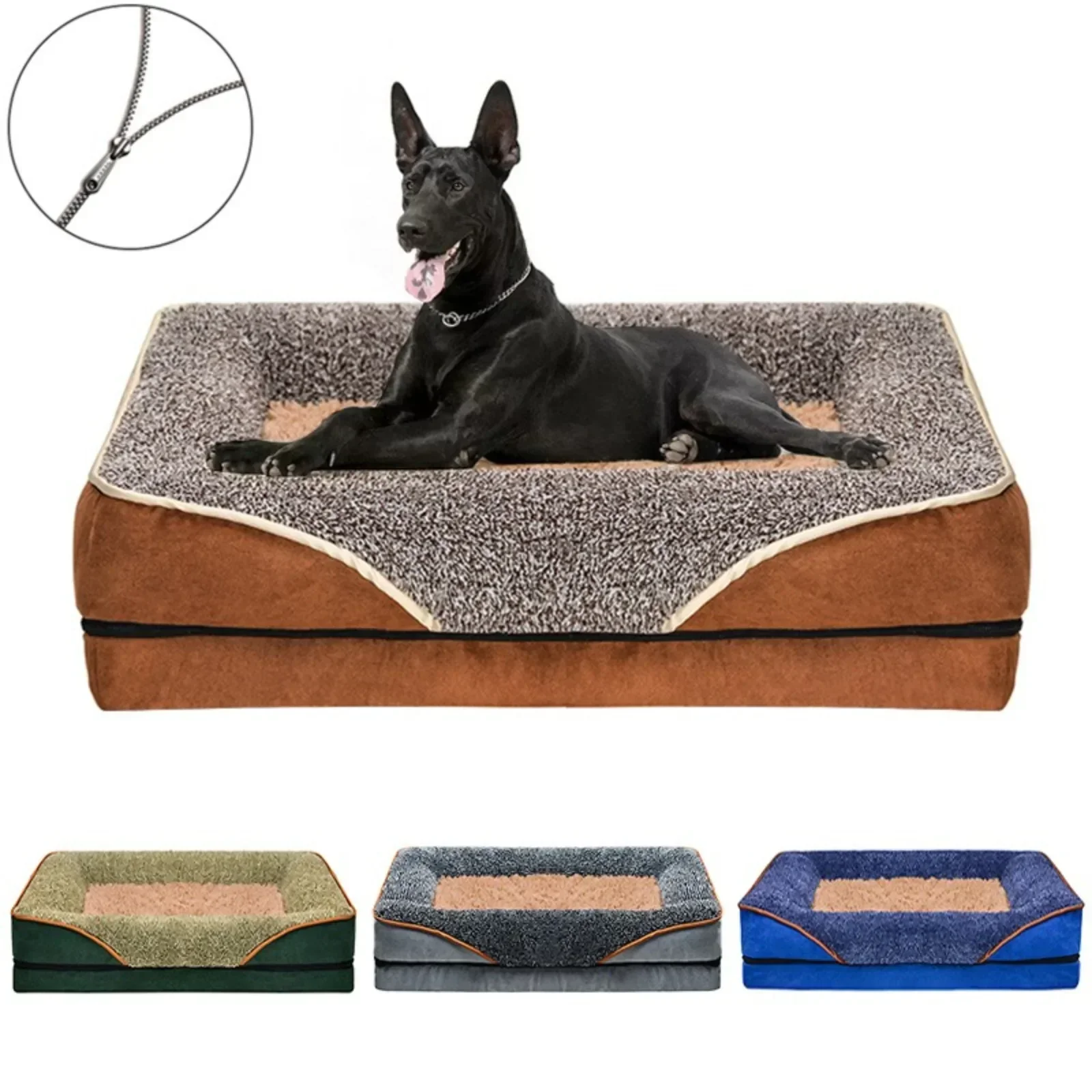 

Removable with Zipper Dog Beds Kennel Soft Comfortable Bed Mat Winter Large Dog Sofa Bed Dog Washable Mat for Puppie and Kittens