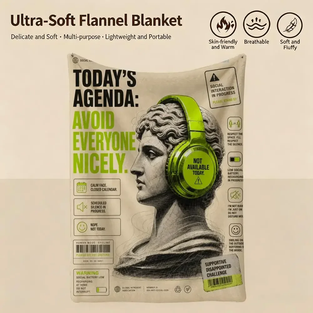 Chaos The Reali-TEA Movement Throw Warm Soft Flannel Blanket, Multi-use for Sofa Bed Camping Travel Nap
