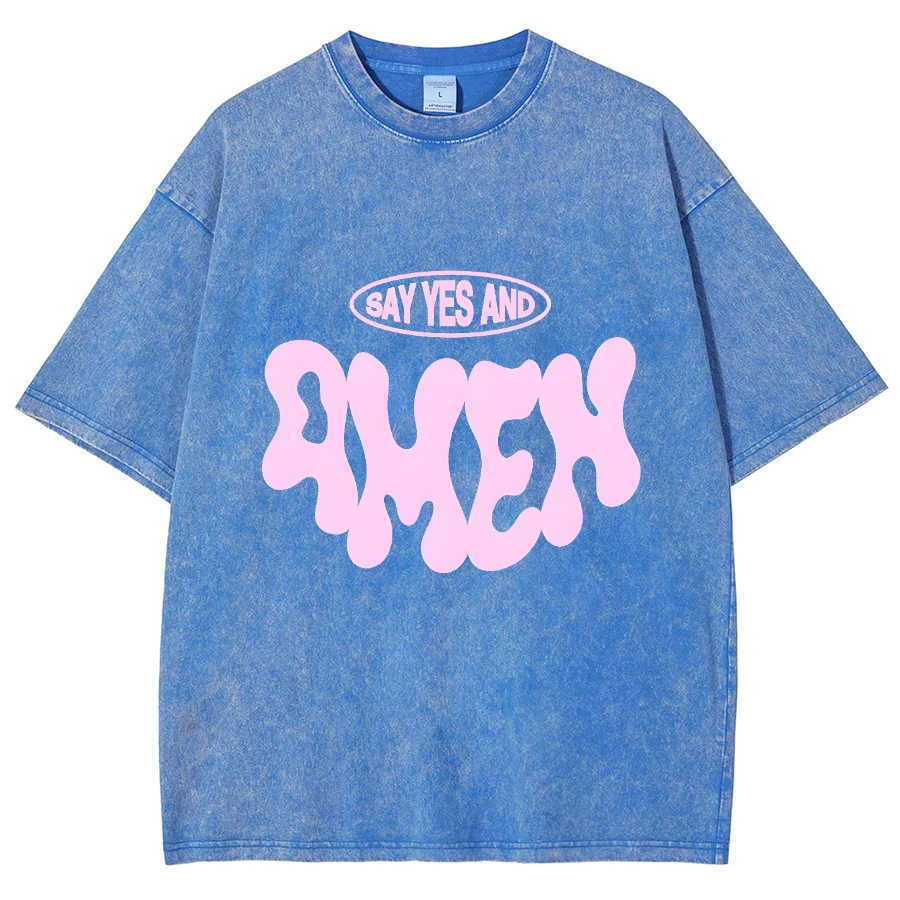 Y2K Pink Letter Graffiti Print Women's T-Shirt Washed Oversized Loose Mid Sleeve Sweetheart Cute Simple Top Girly Tee