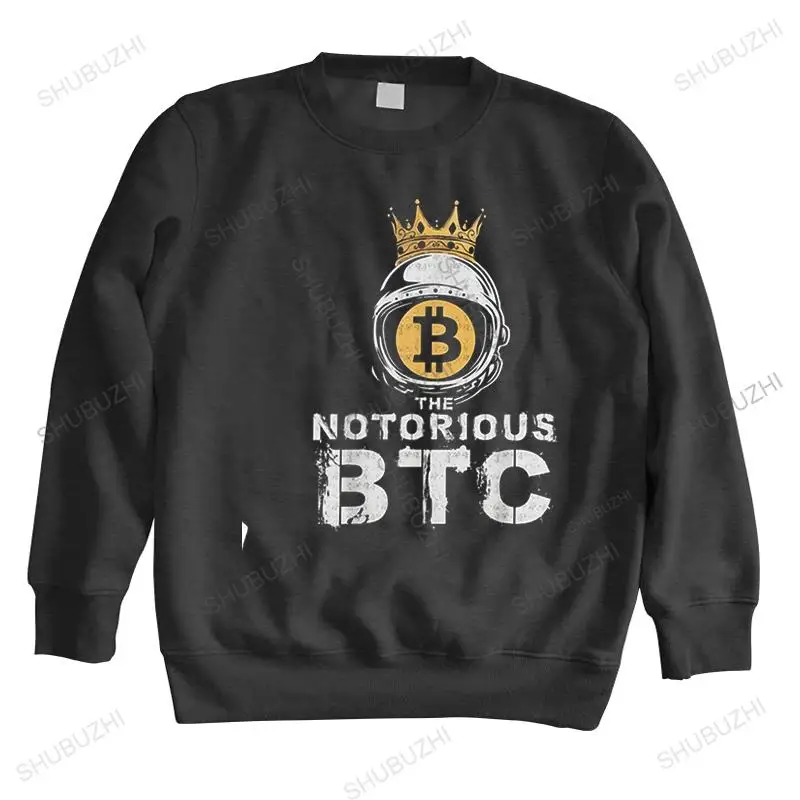 Fashion Bitcoin Notorious BTC hoodies Men long sleeved Cryptocurrency sweatshirts Tops Crypto Currency Printed hoodie Cotton