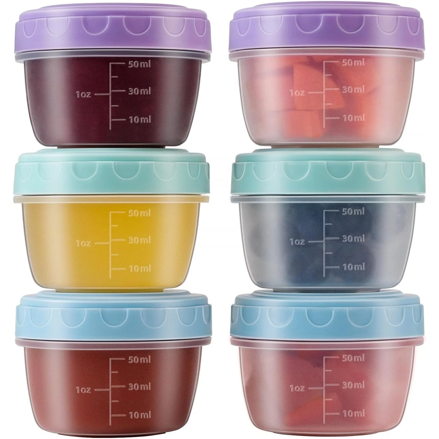 6 Pack 2.7 OZ Salad Dressing Container to Go with lids Tiny Condiment Containers Small Sauce Containers for Lunch Box