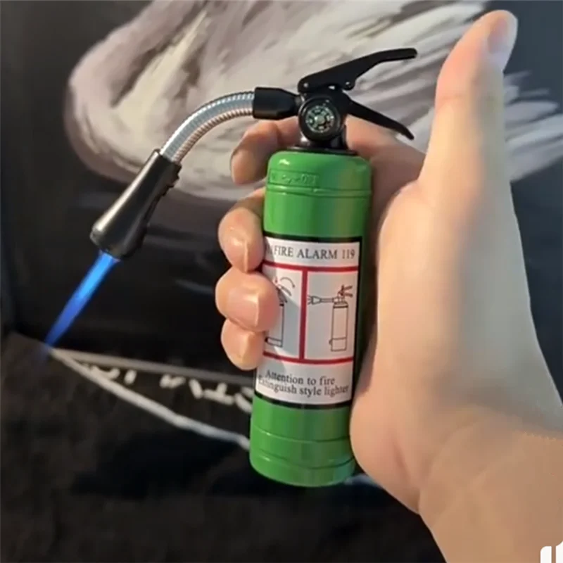 

New Extinguisher Torch Lighter Windproof Jet Flame Inflatable Lighter Outdoor Kitchen Cigar Turbo Lighter Smoking Gift