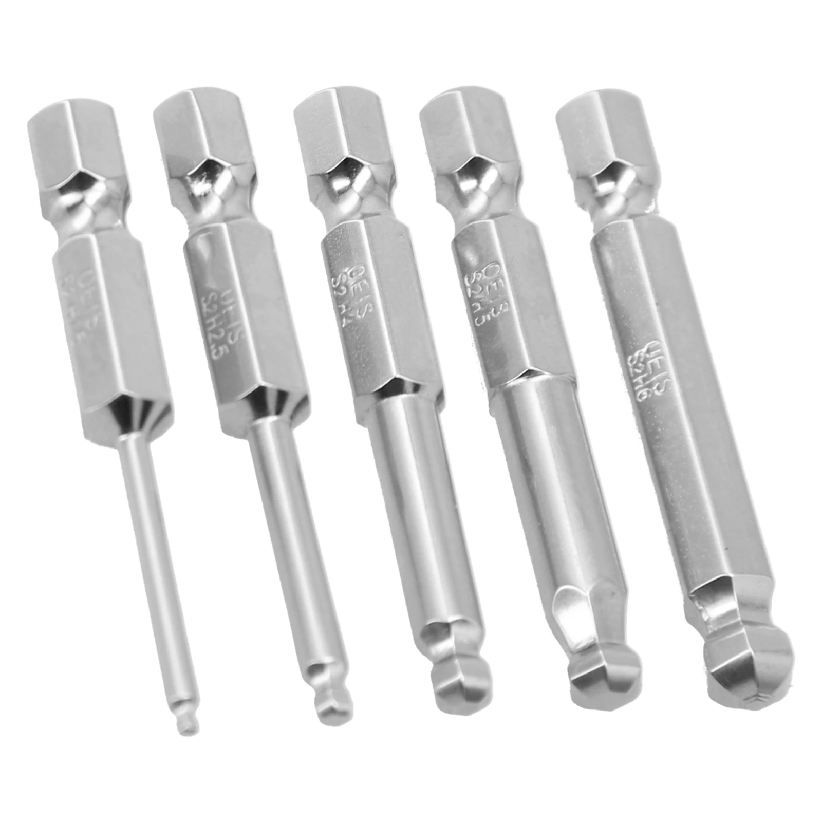 1pc Ball End Hex Screwdriver Bit Metric Hex Bits 50mm Long Magnetic Driver Bit H1.5.5 H3 H4 H5 H6 H8 H10 Part Alloy Steel