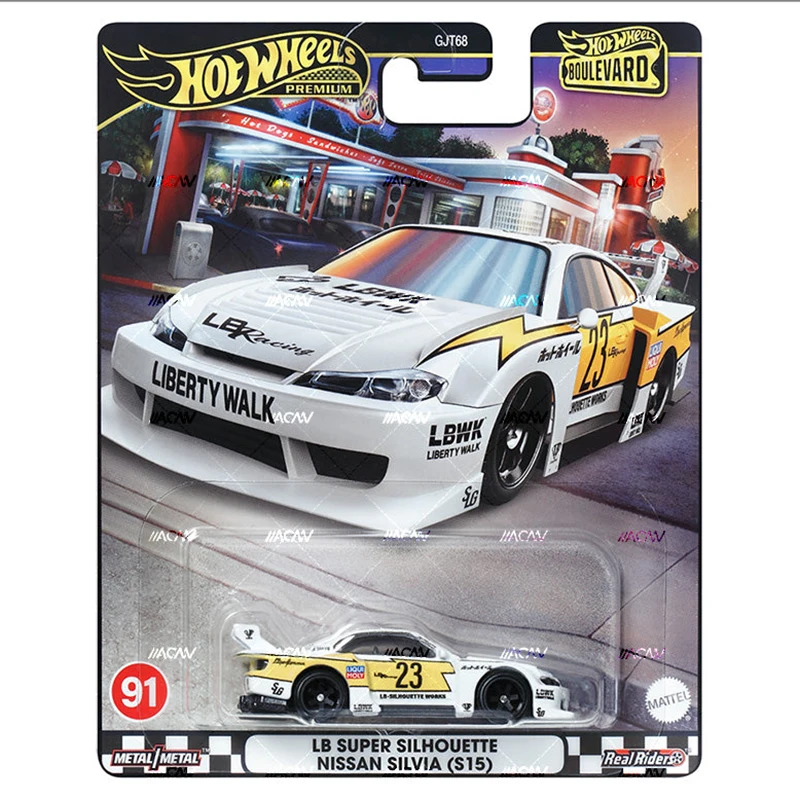 Hot Wheels Cars Boulevard 2024-U Case LB Super Silhouette Nissan Silvia (S15)/Nissan Skyline RS 1/64 Die-Cast Car GJT68