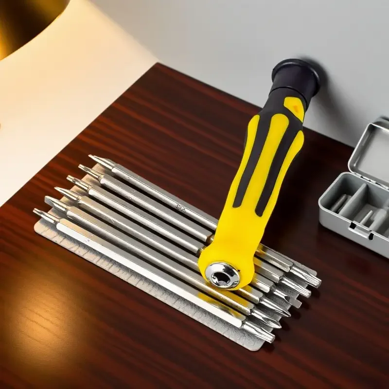 

6 in 1 Set Safety Tamper-Proof Magnetic Screwdriver Bit Hex Torx Screwdriver Head Flat Hand Tool