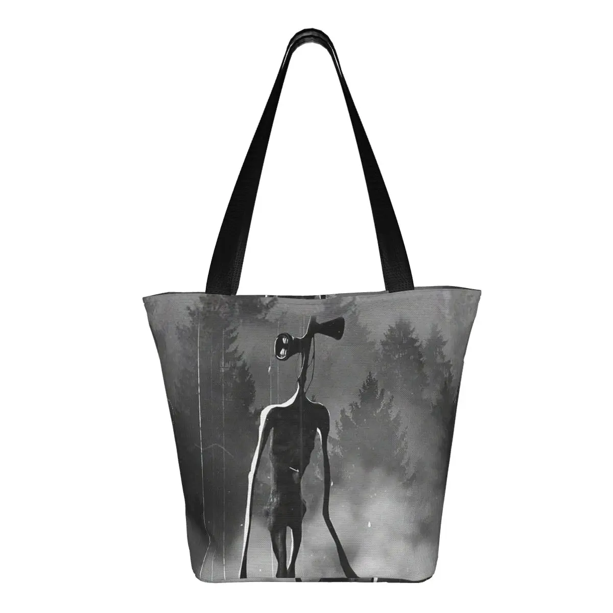 

Siren Head Osepanhead Shopping Tote Bag Canvas Large Capacity Shoulder Bags Shopper Grocery Handbag for Women