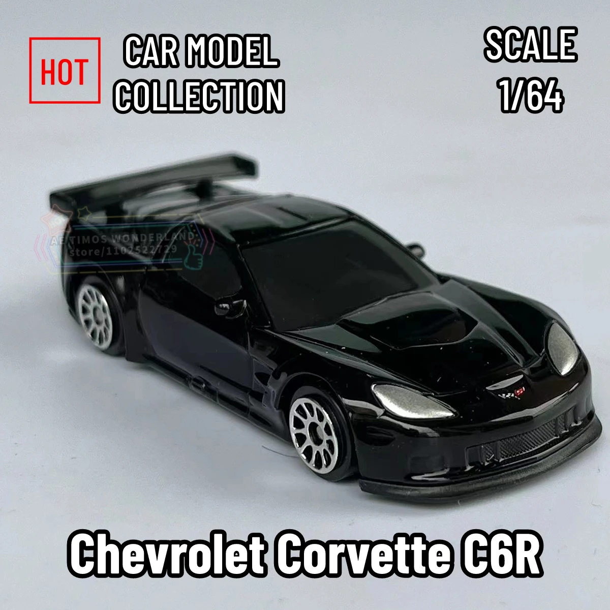 Scale 1/64 Chevrolet Corvette C6R Metal Mini Car Model Replica Miniature Art Vehicle Diecast Collectible Toy for Kid Boy Frien