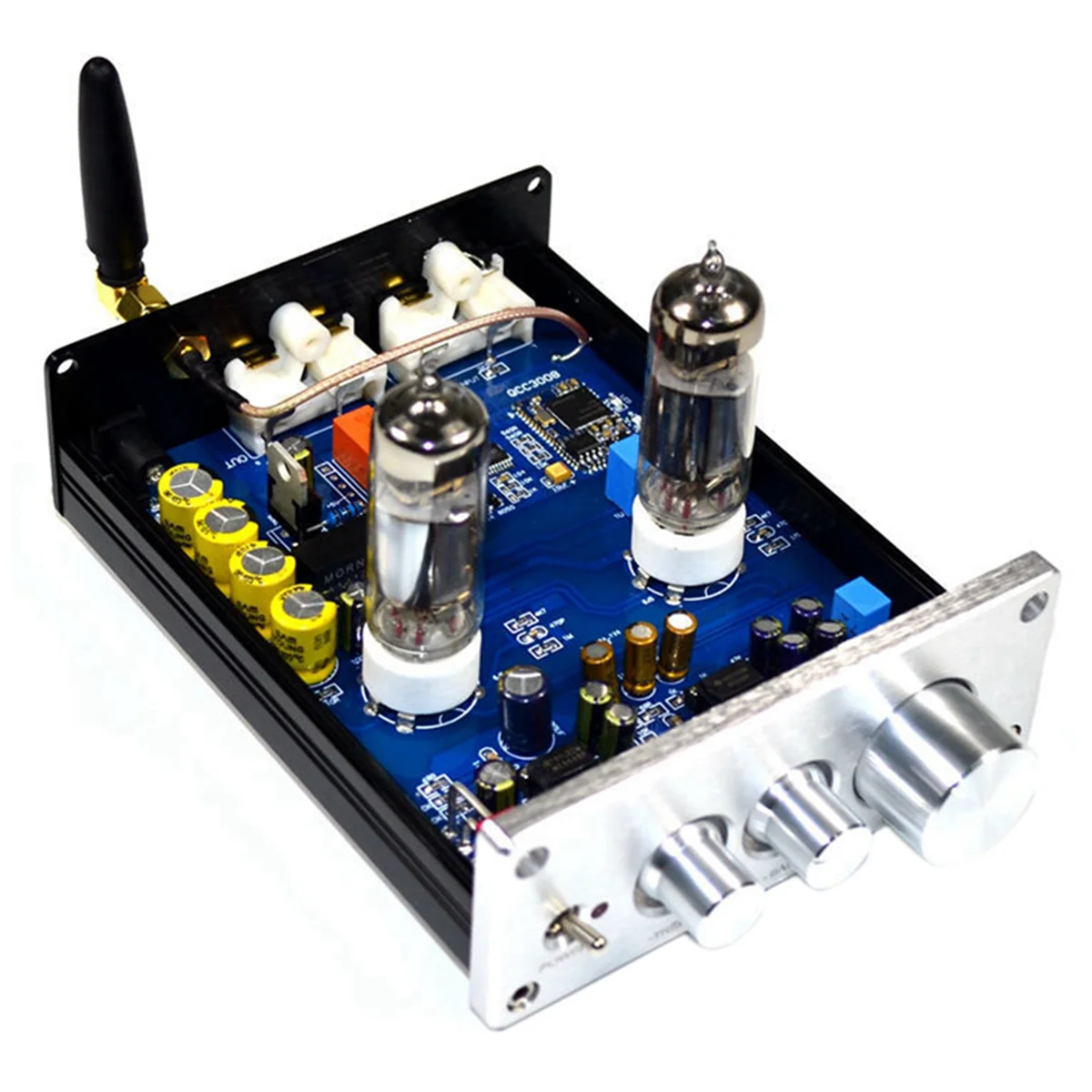 Imagem -03 - Buffer Hifi Tube Preamp Amplificador Pré-amplificador Estéreo Treble Bass Ajuste de Tom Prata Bluetooth 4.2 6j5 Pcs