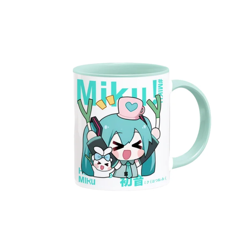 새로운 하츠네 미쿠 마시는 머그잔 귀여운 카와이 애니메이션 캐릭터 주변 커피 세라믹 머그잔 크리 에이 티브 트렌드 만화 머그잔 휴일 선물