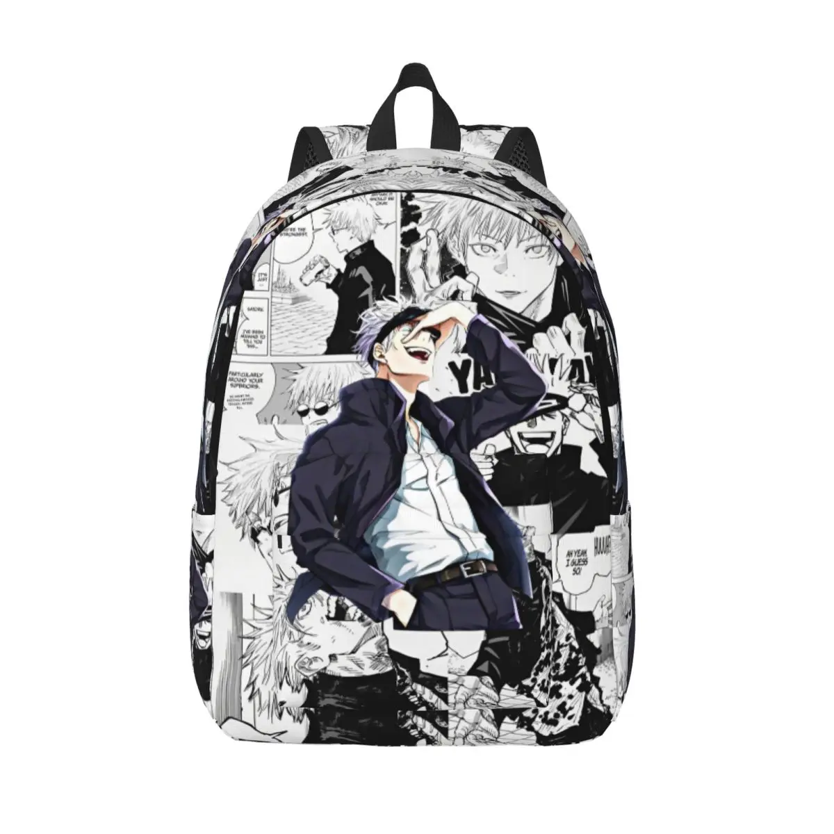 Jujutsu Kaisen Anime Cartoon Backpack Men Women High School Hiking Travel Daypack Satoru Gojo Laptop Computer Canvas Bag Outdoor