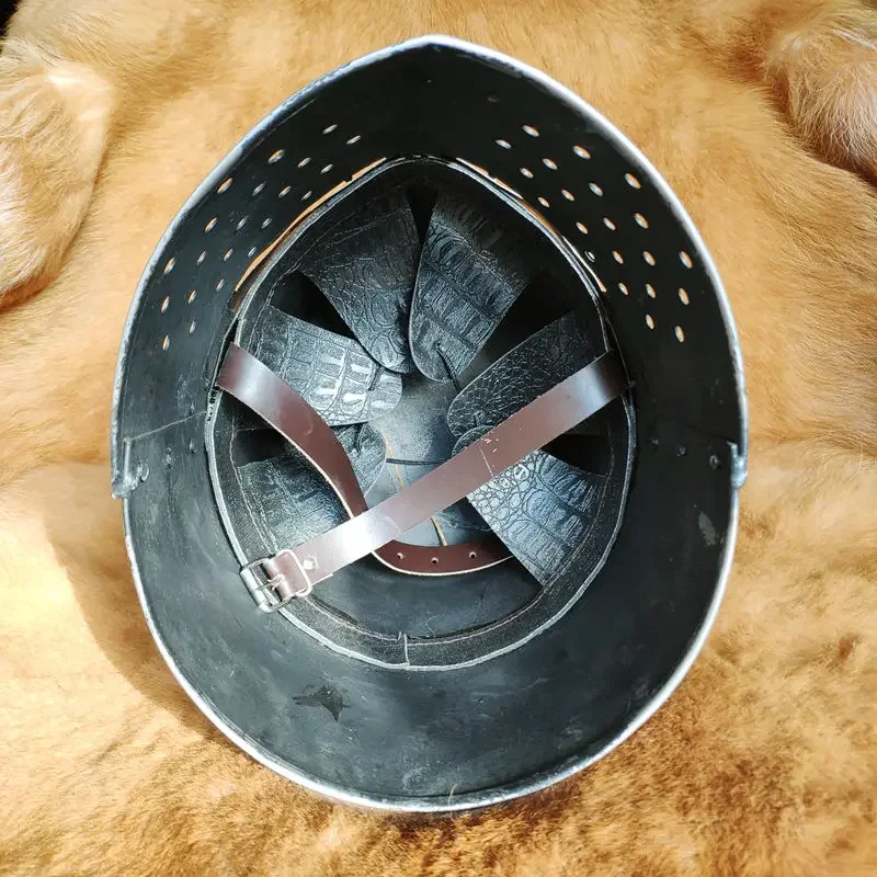 European Medieval Armor Steel Crusader Helm Middle Ages Metal Helmet Wearable Armadura Larp Historical Reenactment Cosplay