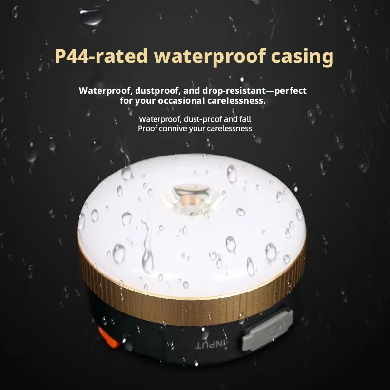 Outdoor Camping Rechargeable Tent Light LED Flashlight Emergency Magnetic Absorption Waterproof Lighting Lamp for Hiking