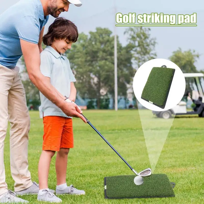 Golf Strike Mat Golf Practice Hitting Mat Golf Practice Impact Mat Swing Trainer With Replaceable Feedback Sheet Golf Practice