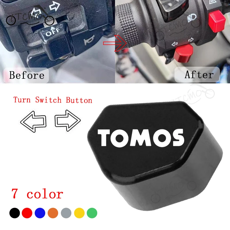 For Tomos Nitro Arrow Sprint LX Streetmate R A35 Racing TT Mototcycle Switch Button Turn Signal Switch Key Cap Decoration Cover