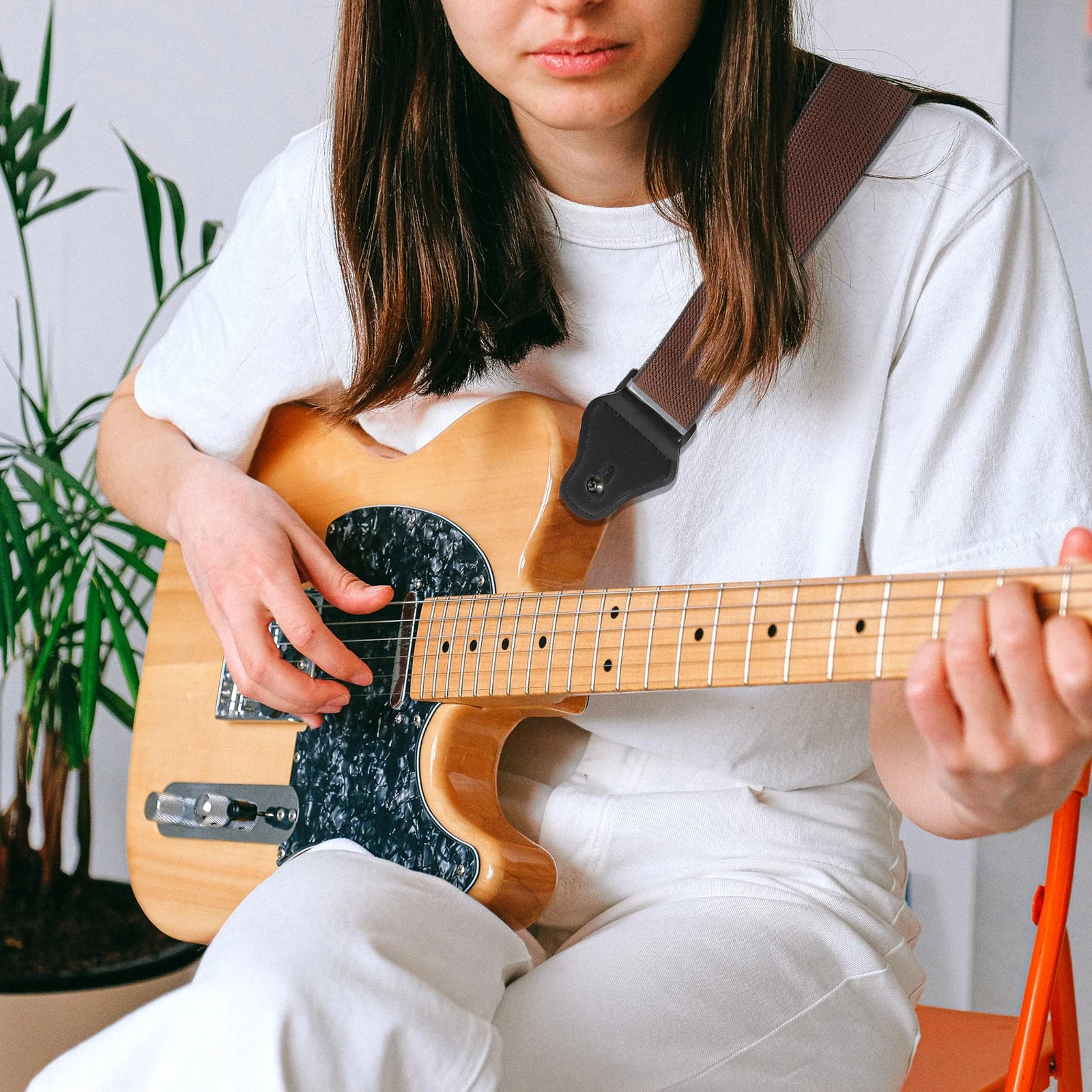 

Creative High-Quality Cotton Durable Adjustable Bass Strap Guitar Accessory Instrument Belt Guitar Shoulder Strap Simple