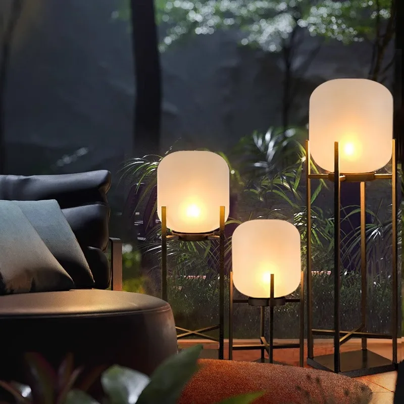 Modern Stainless Steel Courtyard Villa Garden Landscape Simple Outdoor Floor-to-ceiling Lawn Light