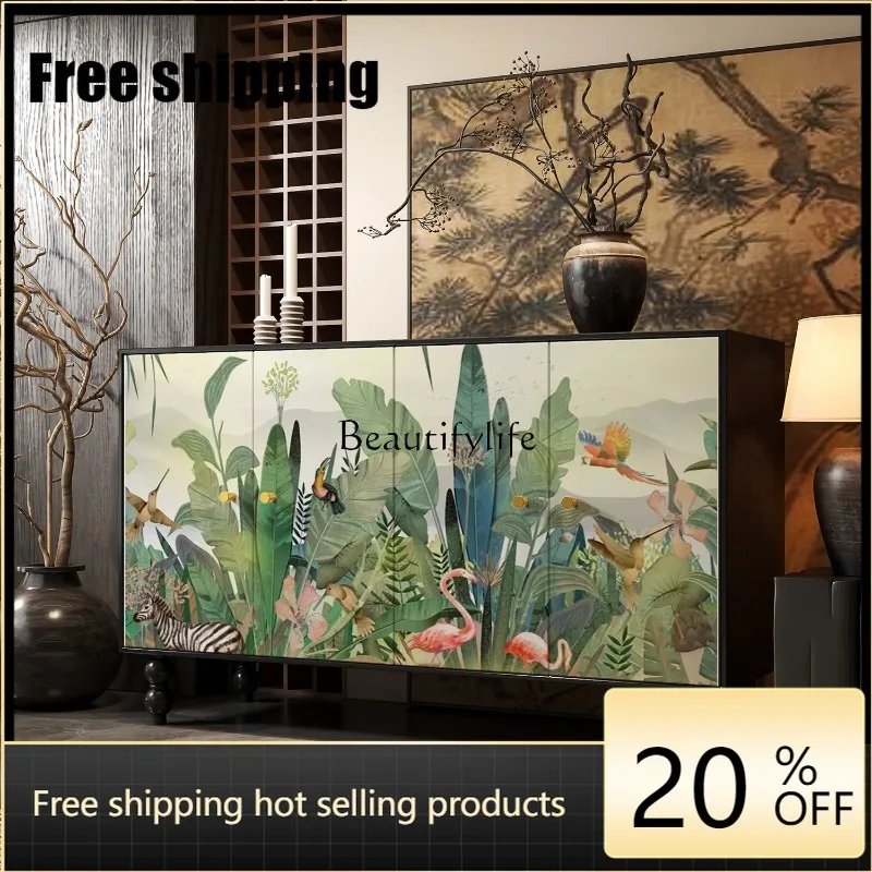 jj5  Best Seller Yj9 French Entrance Cabinet, Antique Painted Entrance Door, Living Room Partition