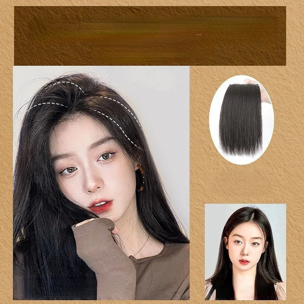 

Fluffy Invisible Seamless Hair Pads Women Clip in Hair Extension Lining of Natural Hair Top Side Cover Piece Synthetic Pads