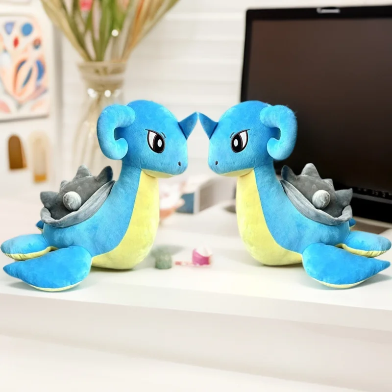30cmのポケモン・ラプラスの青いぬいぐるみ枕、漫画の可愛いアニメぬいぐるみ、子供や女の子の部屋の装飾に最適なクリエイティブな誕生日プレゼント