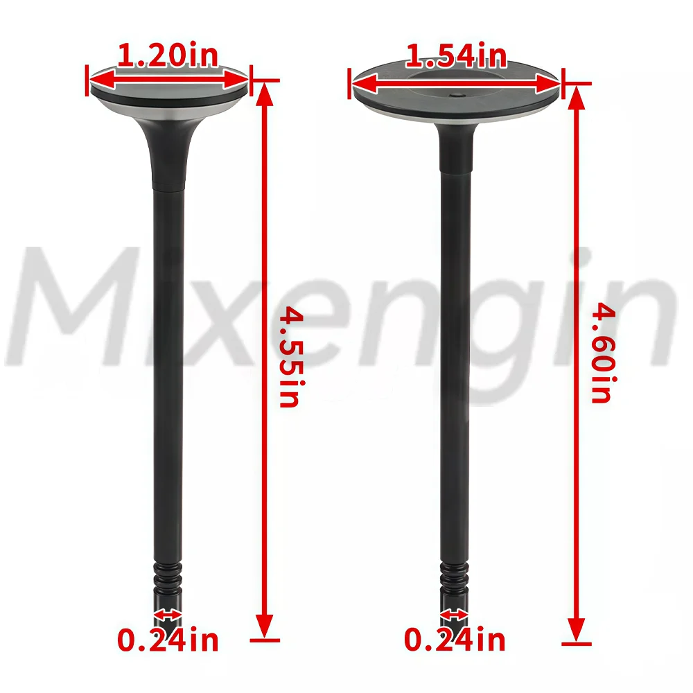 24 قطعة أجزاء المحرك كمية مجموعة صمامات العادم صالح 3.6 L V6 GAS ERB جيب دودج كرايسلر رام بروماستر 1500 2500 3500 3.6L 11-24