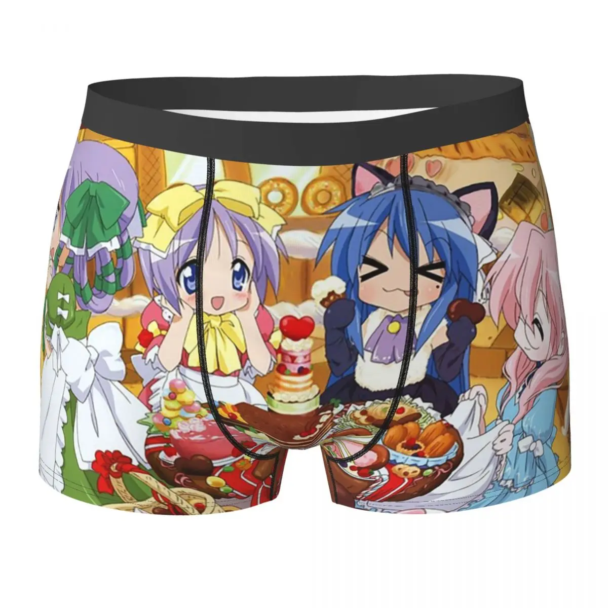 Boxer Underpants Shorts Lucky Star Anime Lucky Star Anime Panties Male Ventilate Underwear for Homme Man Boyfriend Gift
