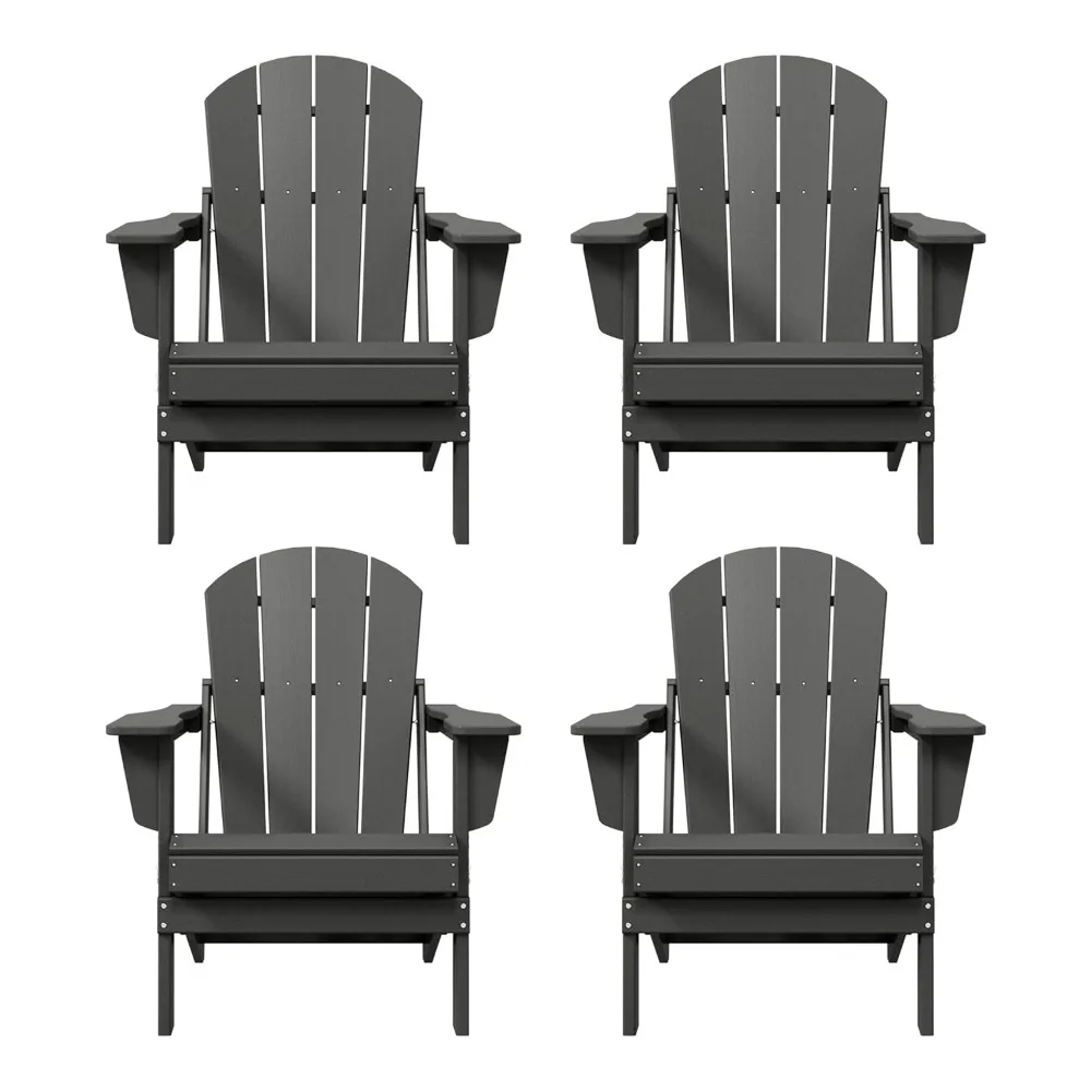 

Складной уличный стул Adirondack из HDPE (комплект из 4 шт.), серый, на заказ