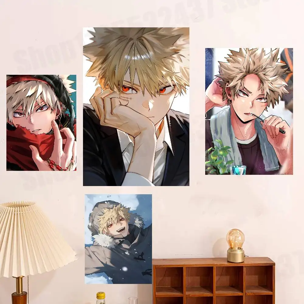 Cartoon Anime K-Katsuki Bakugo Poster For Wall Prints for Living Room Bedroom Office Home Decoration Gift