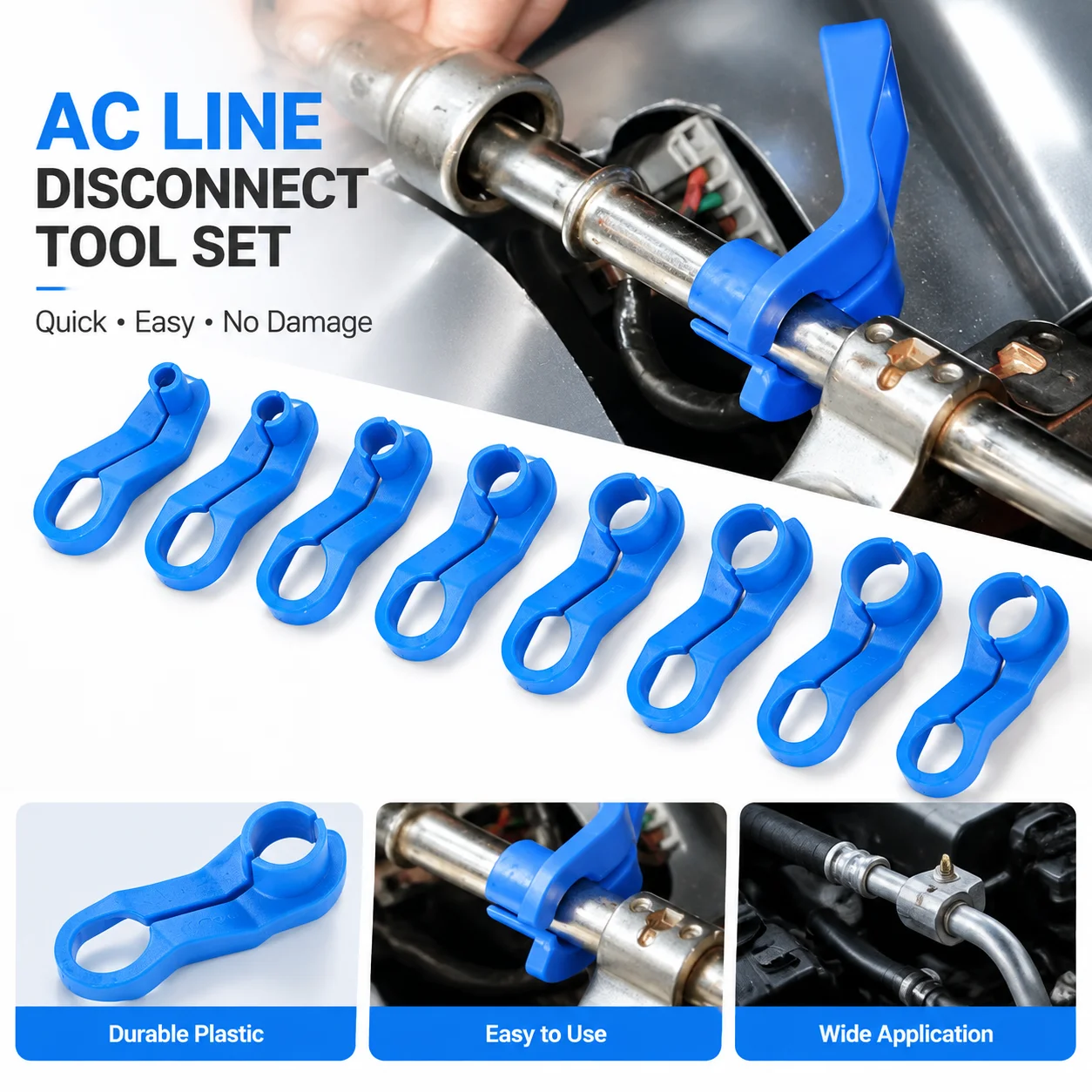 AC Line Disconnect Tool Set Car Fuel Line Removal Tool Auto Air Conditioning Pipe Quick Disconnect Repair Tools Kit