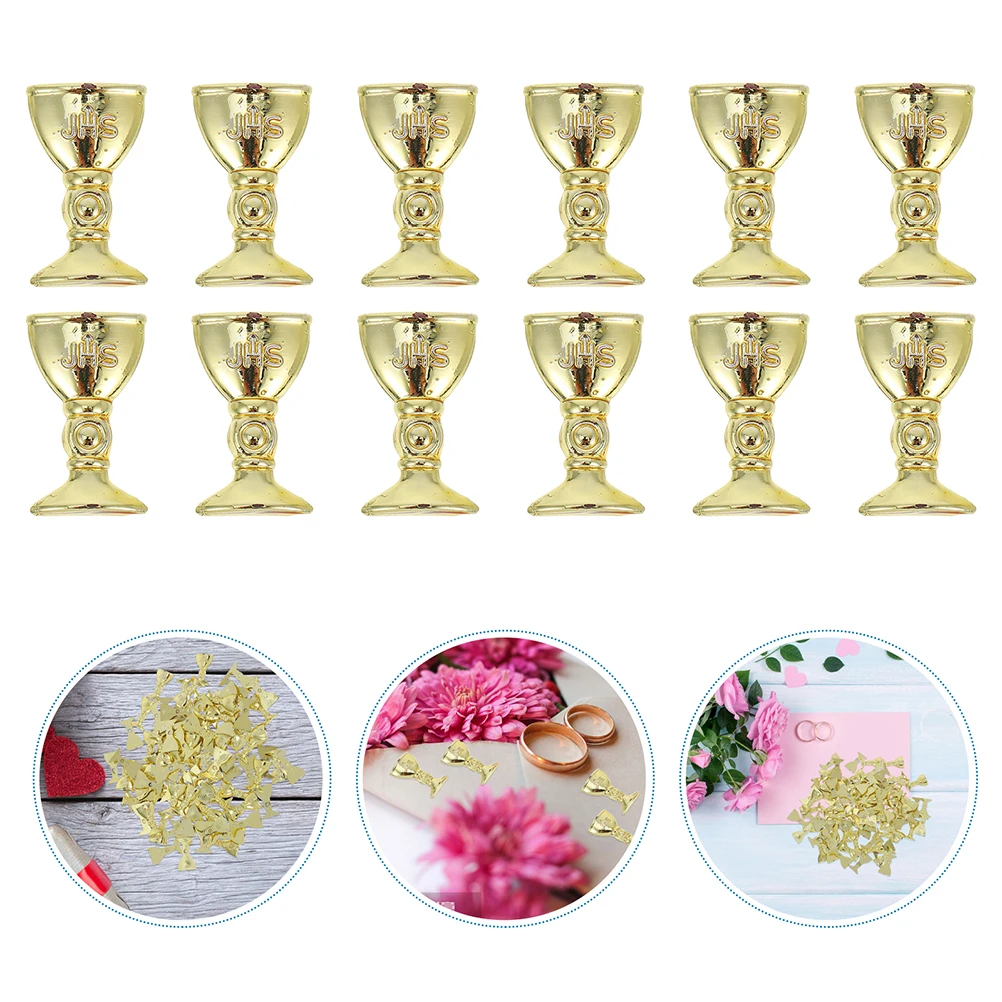 

200 Pcs Plastic Holy Grail Miniature Cup Sacrificial Tea Goblet for Wedding Decor Offering Worship Decorative Cups Altar