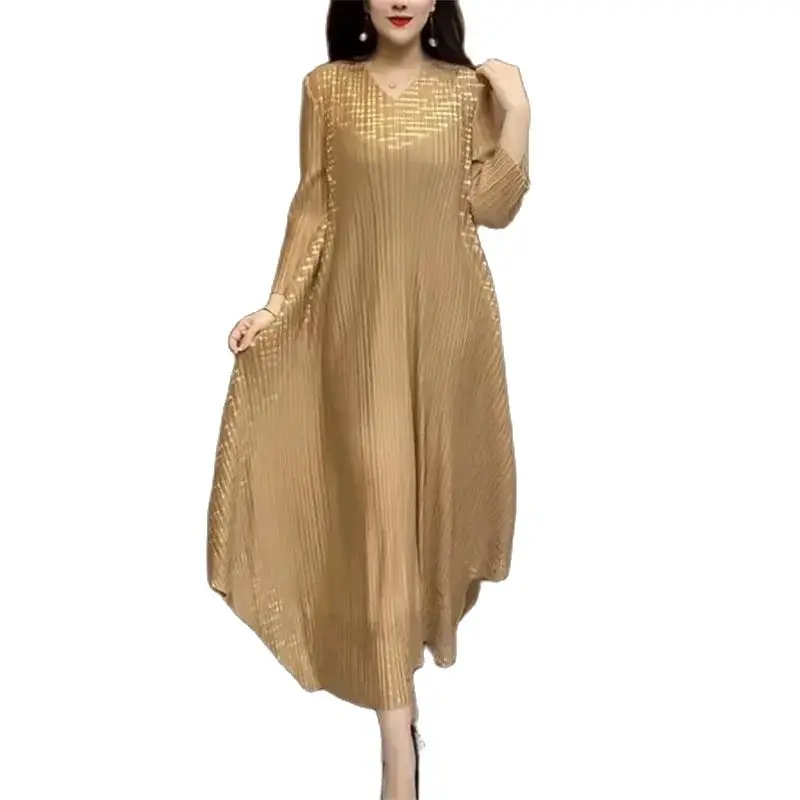 

Spring Autumn Long Dresses Women 2024 New Fashion Elegant Temperament Dress A Word Skirt Loose Long Sleeve Women's Dress