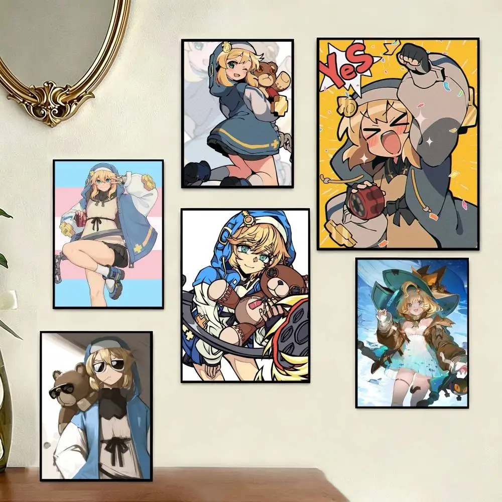 Image of Bridget Guilty Gear Game Poster, perfekter Weltraum-Aufkleber, selbstklebend, für Büro, Heimkino, Wandkunst, Dekoration, ausgefallenes Geschenk