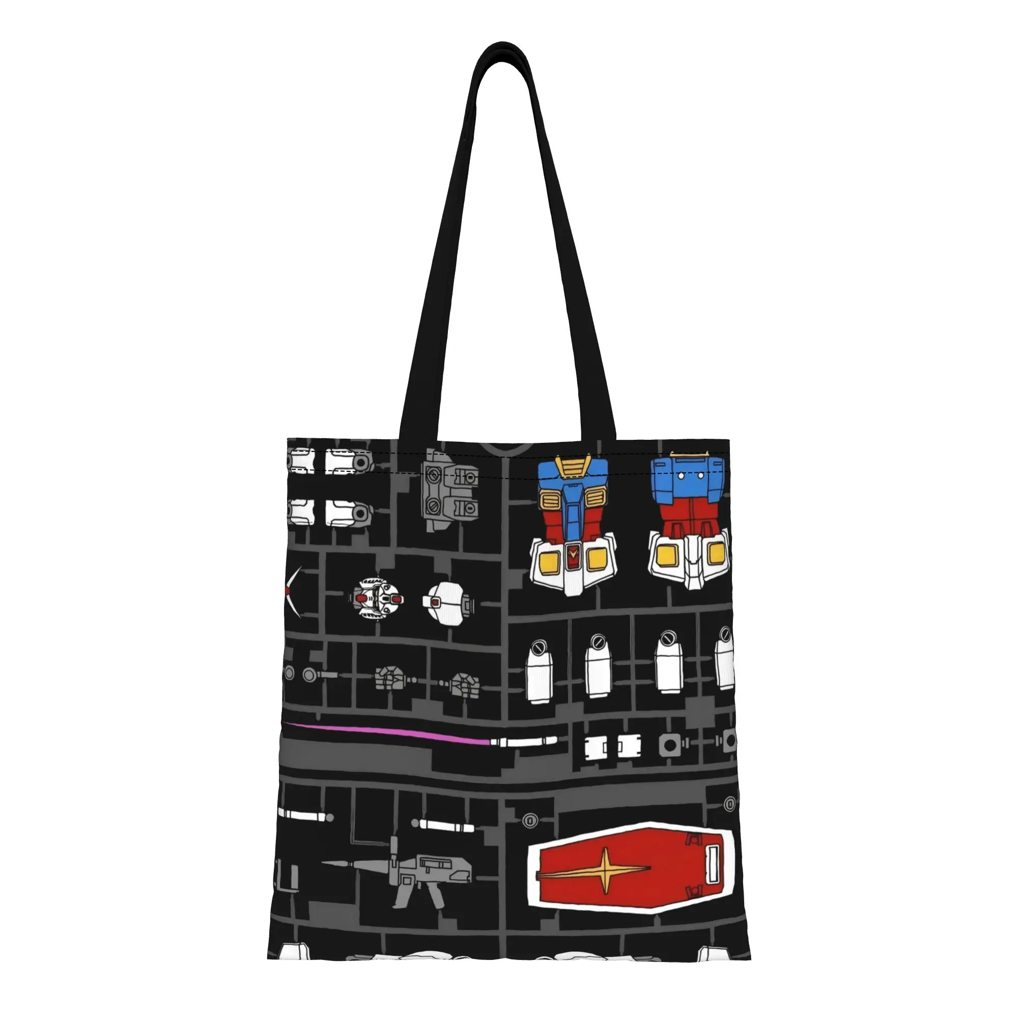 Gundam 8 BANDAI Canvas Tote Bag Perfect for Grocery Women's Top-Handle Bags