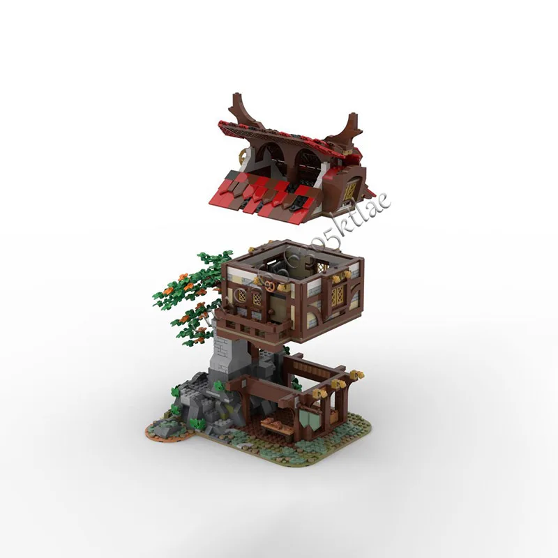 1407 أجزاء MOC مخبز القرون الوسطى اللبنات الإبداعية الطوب المعماري لتقوم بها بنفسك تجميع مجموعة ألعاب للأطفال هدية الكريسماس