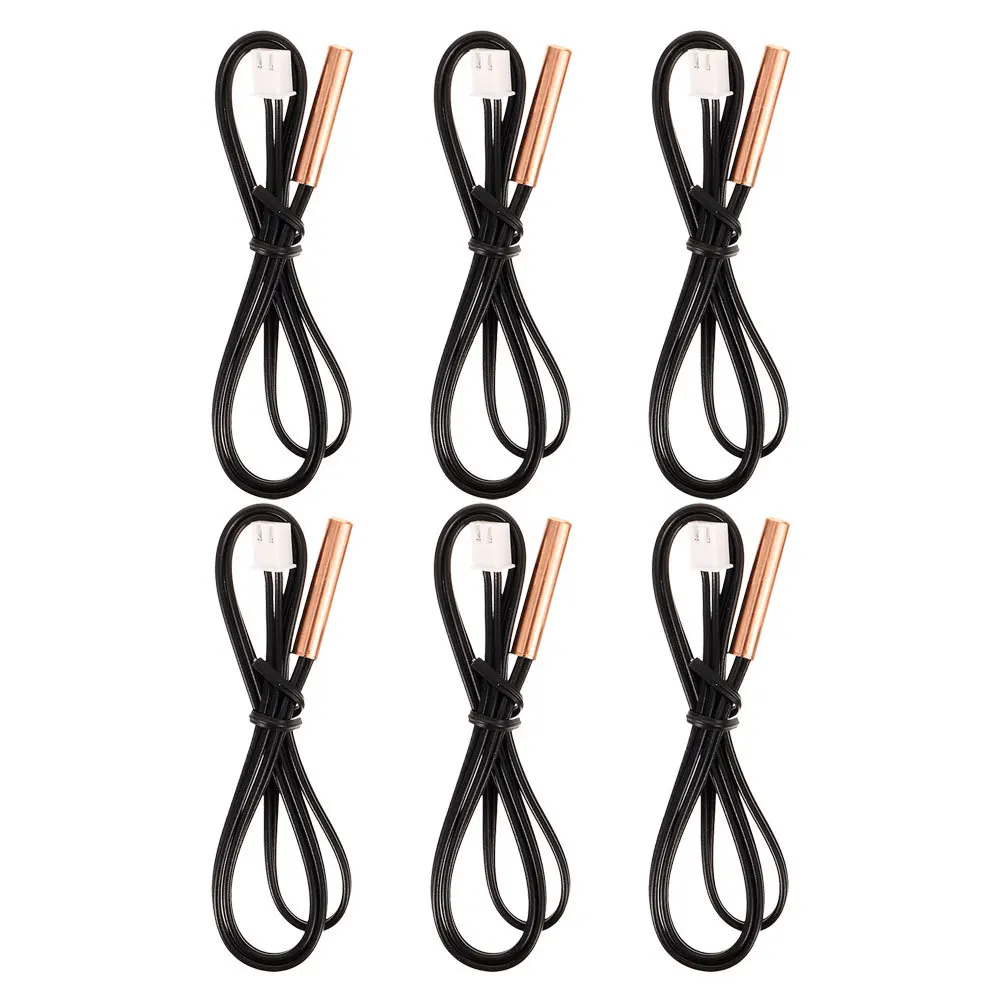 

6Pcs Copper Head Temperature Sensor Precise Monitoring for Air Conditioning and Refrigerators Ambient Temperature Sensor