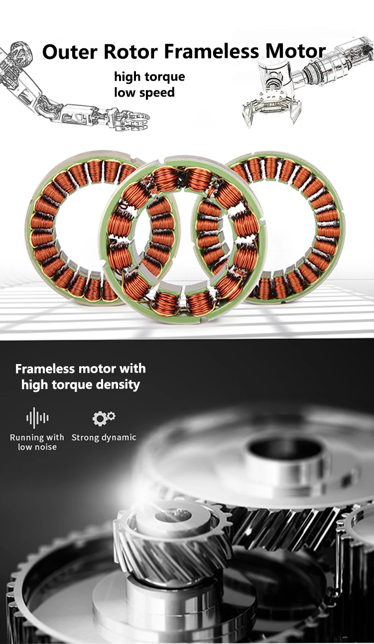 2026 Faradyiized High-Precision Outer Rotor Frameless Motor For Robotic Arm