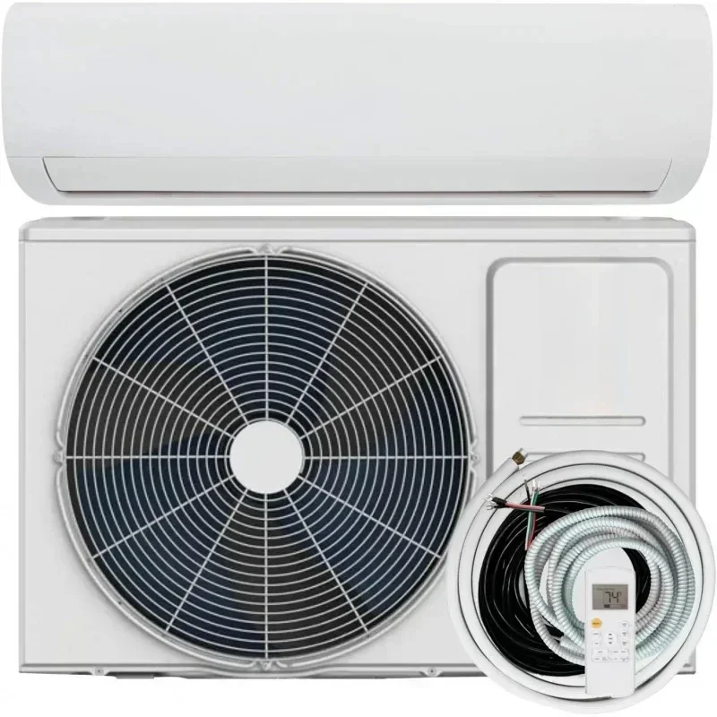 9,000 BTU, 110/120V Ductless Mini Split AC/Heating System With Heat Pump Including 16ft Installation Kit