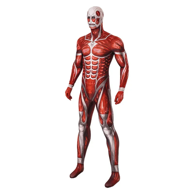 Colossal Titan Cosplay Kostüm Angriff Auf Anime Titan Fantasy Männer Overall Maske Halloween Karneval Kleidung Für Verkleidung Männlich Neue