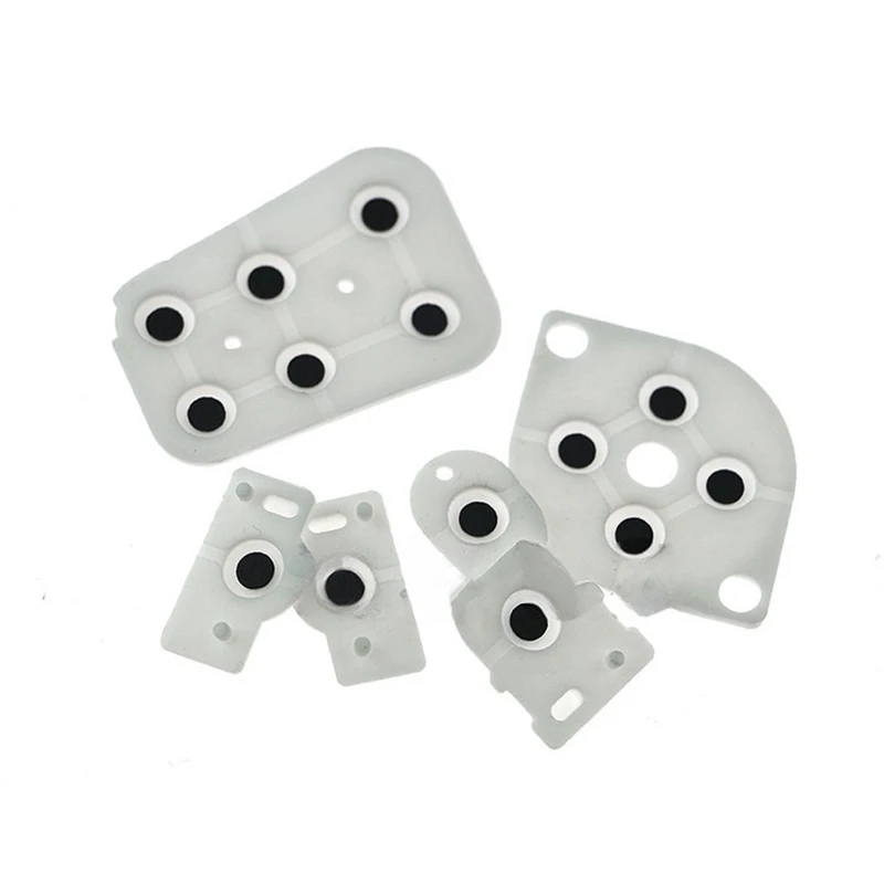 Yuxi แผ่นรองกุญแจ N64, แผ่นยางรองปุ่มนำไฟฟ้าแผ่นยางซิลิโคนสำหรับเปลี่ยนตัวควบคุม1ชุด