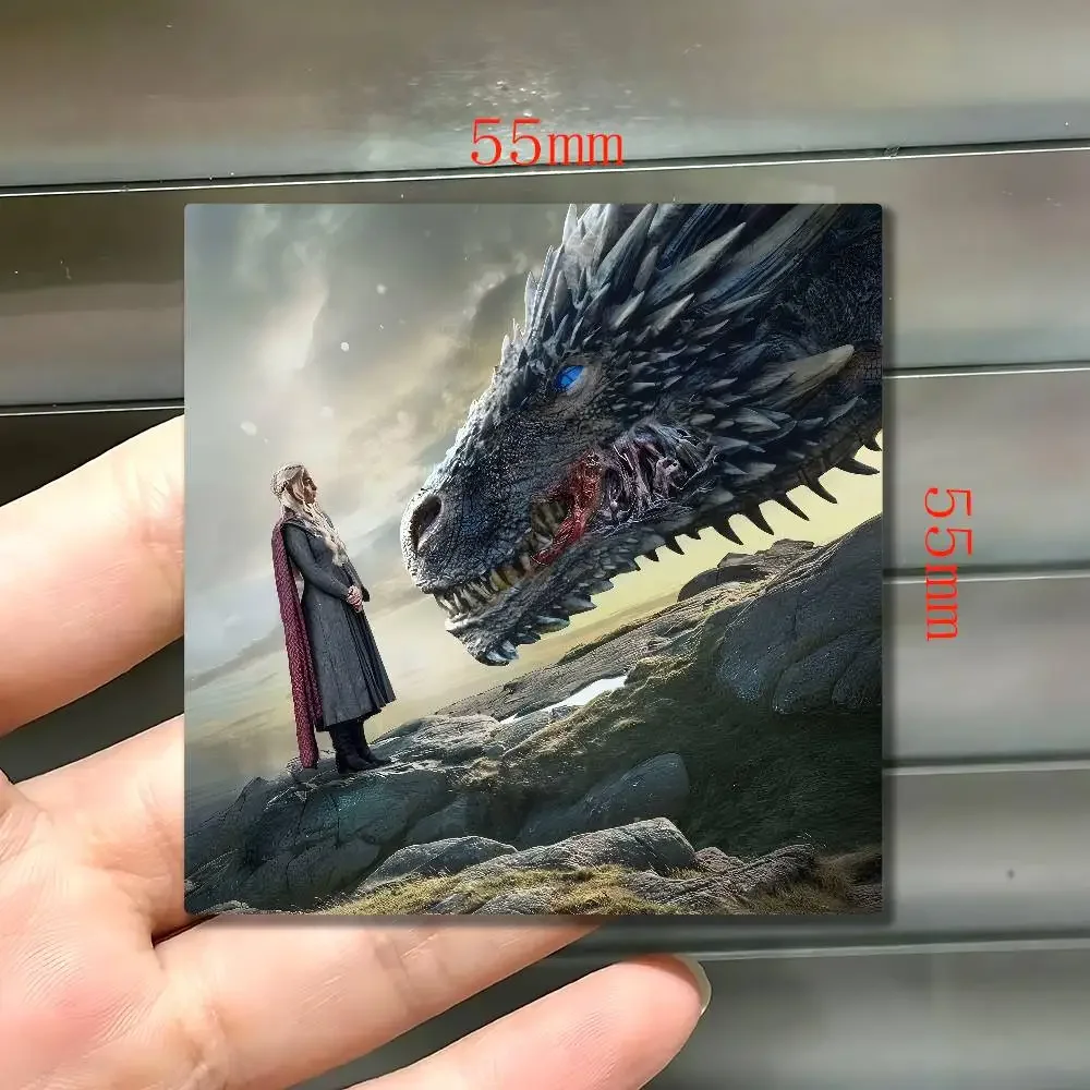 لعبة T-Thrones 1 قطعة مغناطيس الثلاجة شخصية المغناطيسي دائم البلاستيك مربع صورة سطح مغناطيس الثلاجة