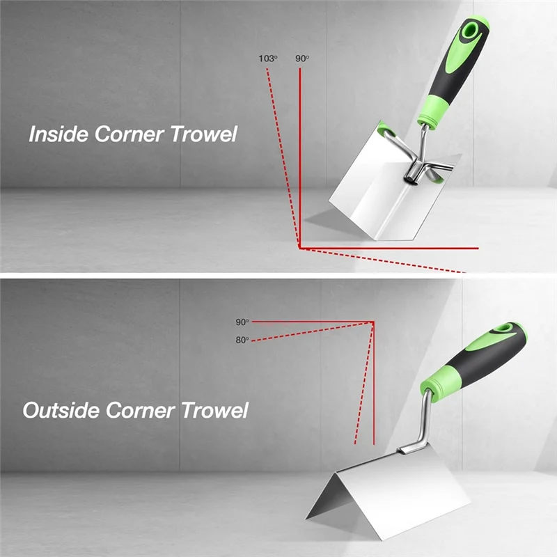 ABZC-ドライウォールコーナーツールセット＆内部コーナートロウェル、外側コーナーナイフと内側コーナーナイフ