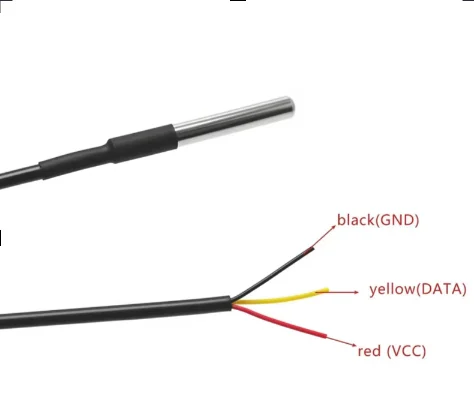 Edelstahlpaket WasserdichtDS18b20Temperaturfühler Temperatursensor18B20 Wasserdichte Leitung – Detail 3