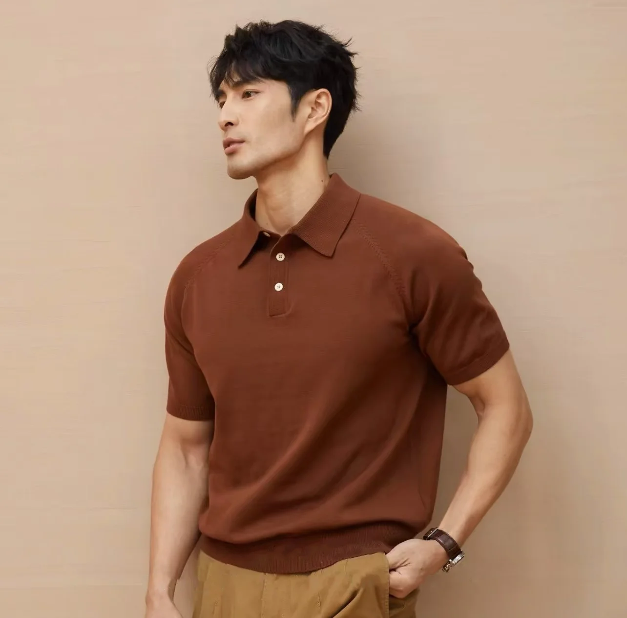 

Men's US Vintage Active Polo Shirts Performance for Golf Tennis Daily Casual Collared T-Shirt Solid Stretch Cotton Short Sleeve