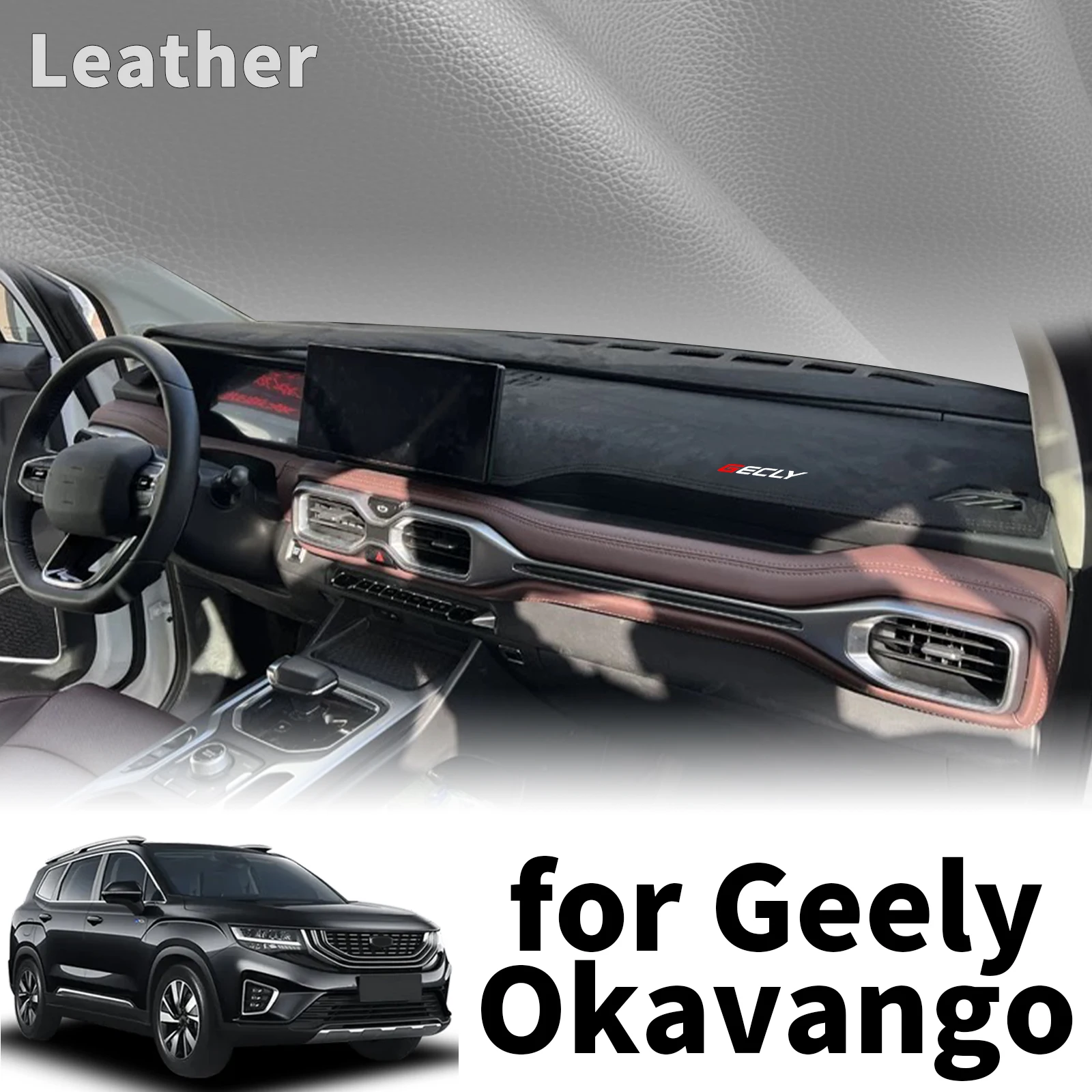 

fit for Geely Okavango 2024 2023 LHD Dashmat Dashboard Cover Pad Protective Carpet DashMat Sunshade Car Accessories