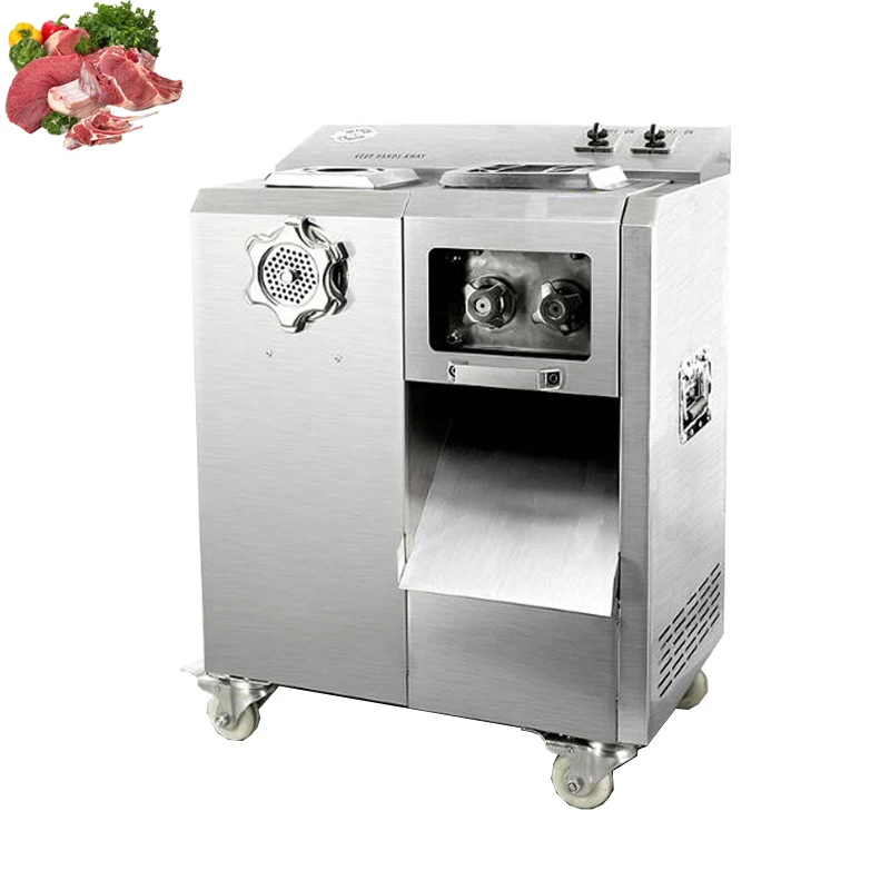 

Commercial Meat Cutting Machine Stainless Steel Vertical Electric Meat Slicer Removable Blade Meat Grinder Enema Machine 2200W