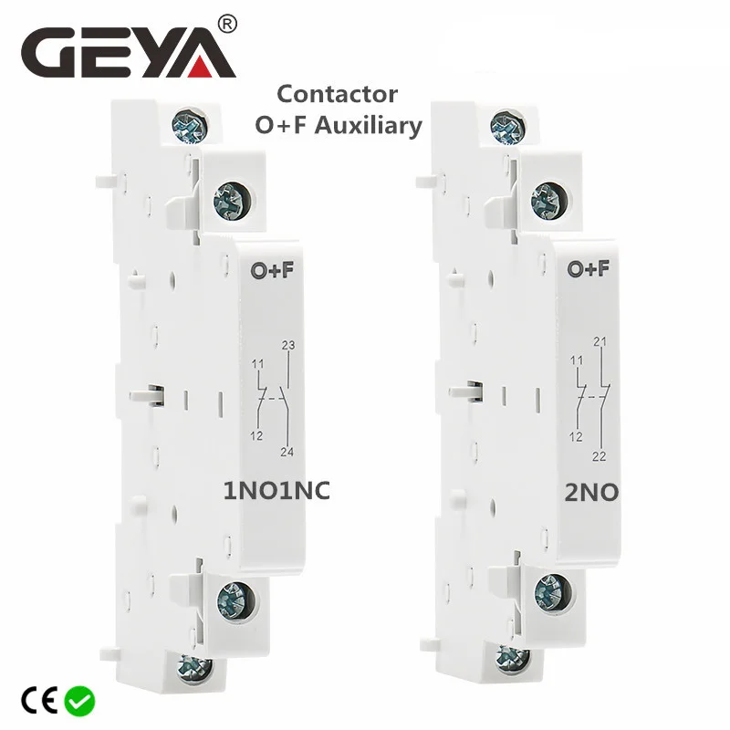 GEYA O+F Auxiliary Contactor for GYHC Househould AC Contactor 2NO or 1NO1NC or 2NC