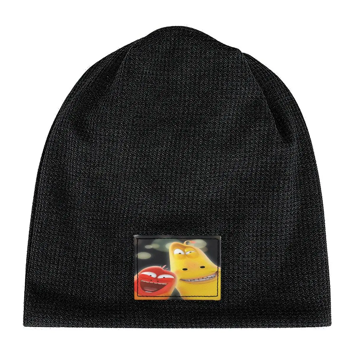 Larva Yellow Red Funny Anime Beanies Caps Fleece-Lined Bonnet Hat Warm Fashion Autumn Winter Outdoor Skullies Hats